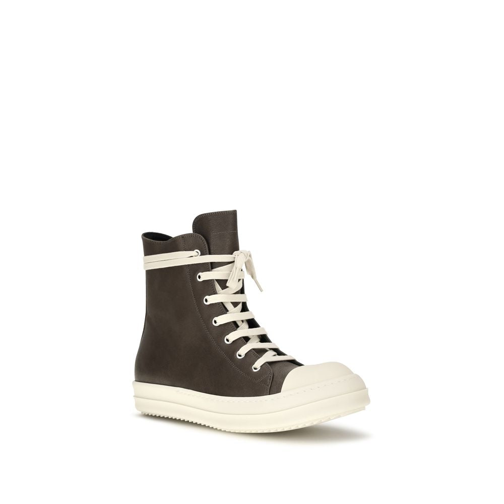 Braune Kalbsleder Bos Taurus High-Top-Sneaker