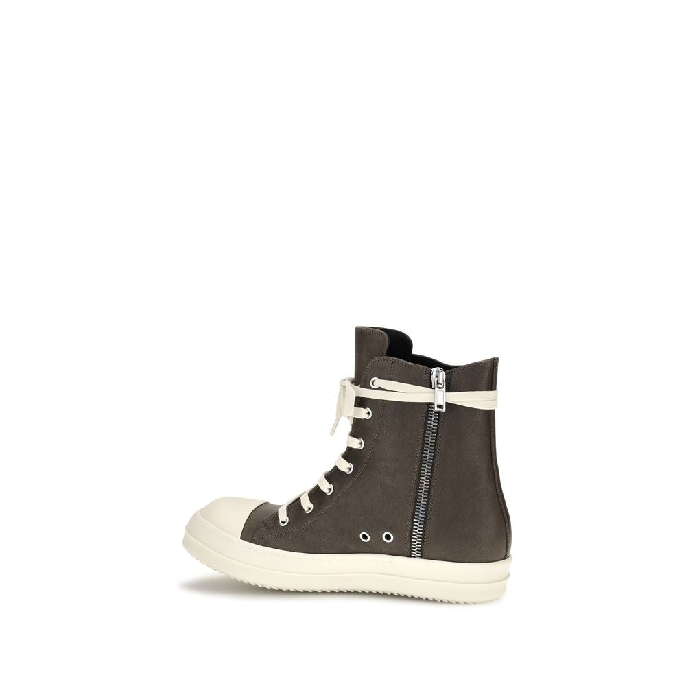Braune Kalbsleder Bos Taurus High-Top-Sneaker