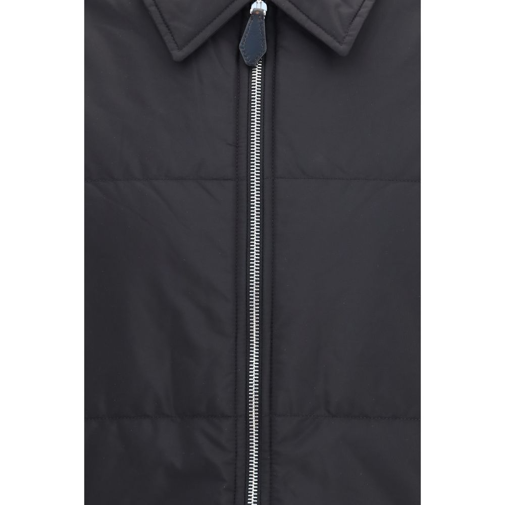 Schwarze Oves Aries Wolljacke in voller Länge