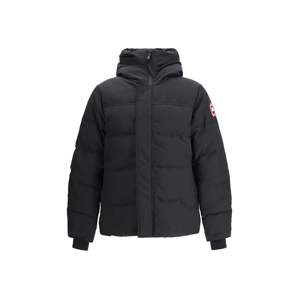 Schwarzer Parka aus Baumwolle