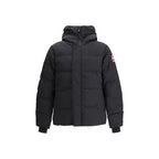 Schwarzer Parka aus Baumwolle