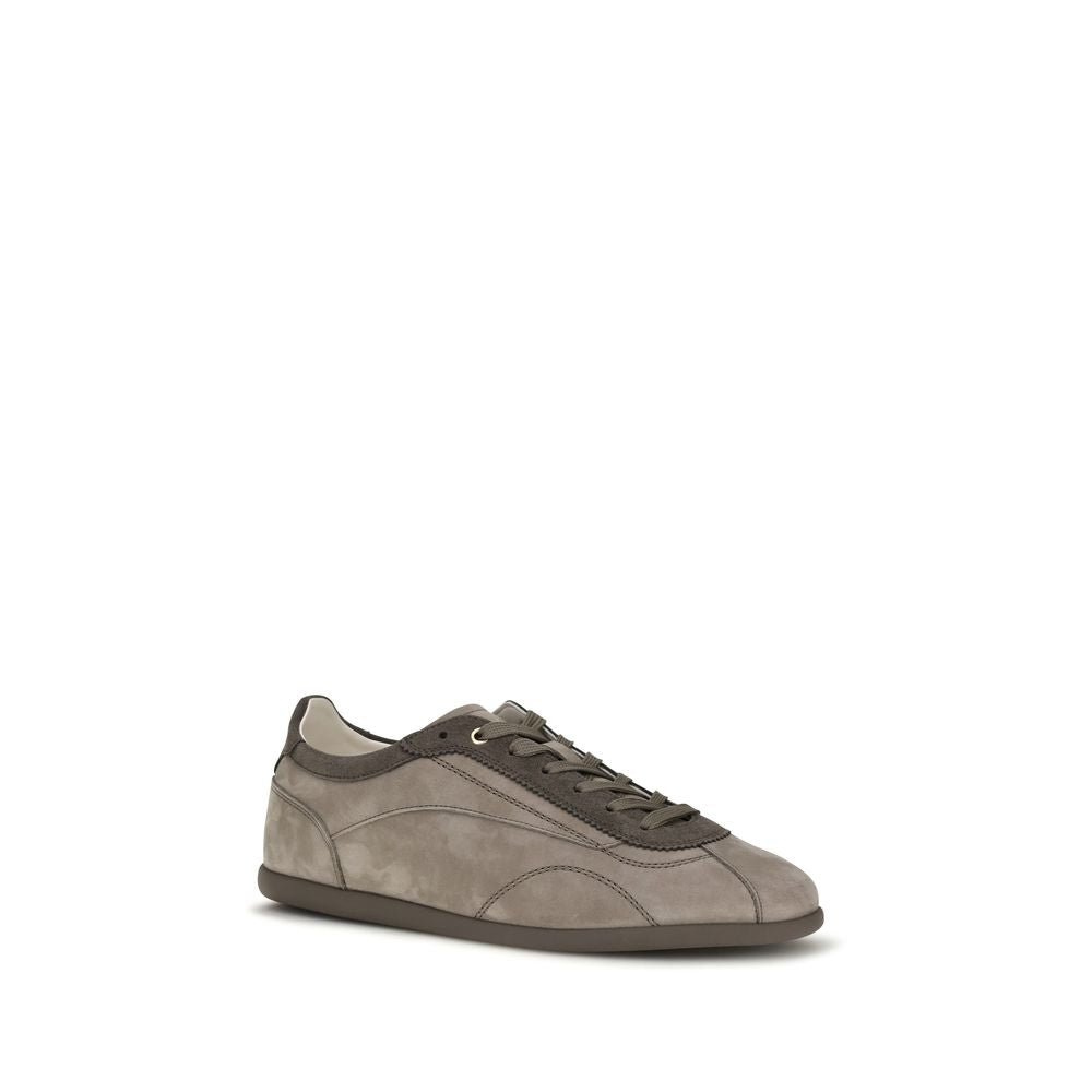 Graue Bos Taurus Kalbsleder-Sneakers