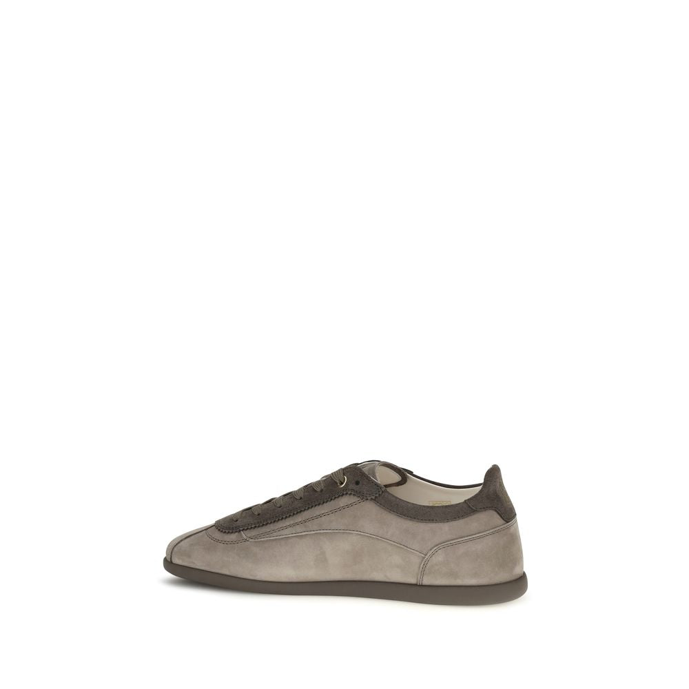 Graue Bos Taurus Kalbsleder-Sneakers