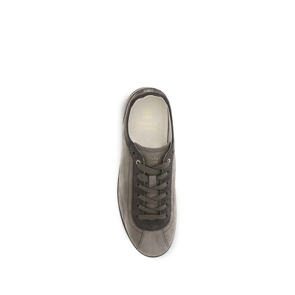 Graue Bos Taurus Kalbsleder-Sneakers