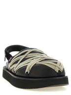 Schwarze Ramie-Mules
