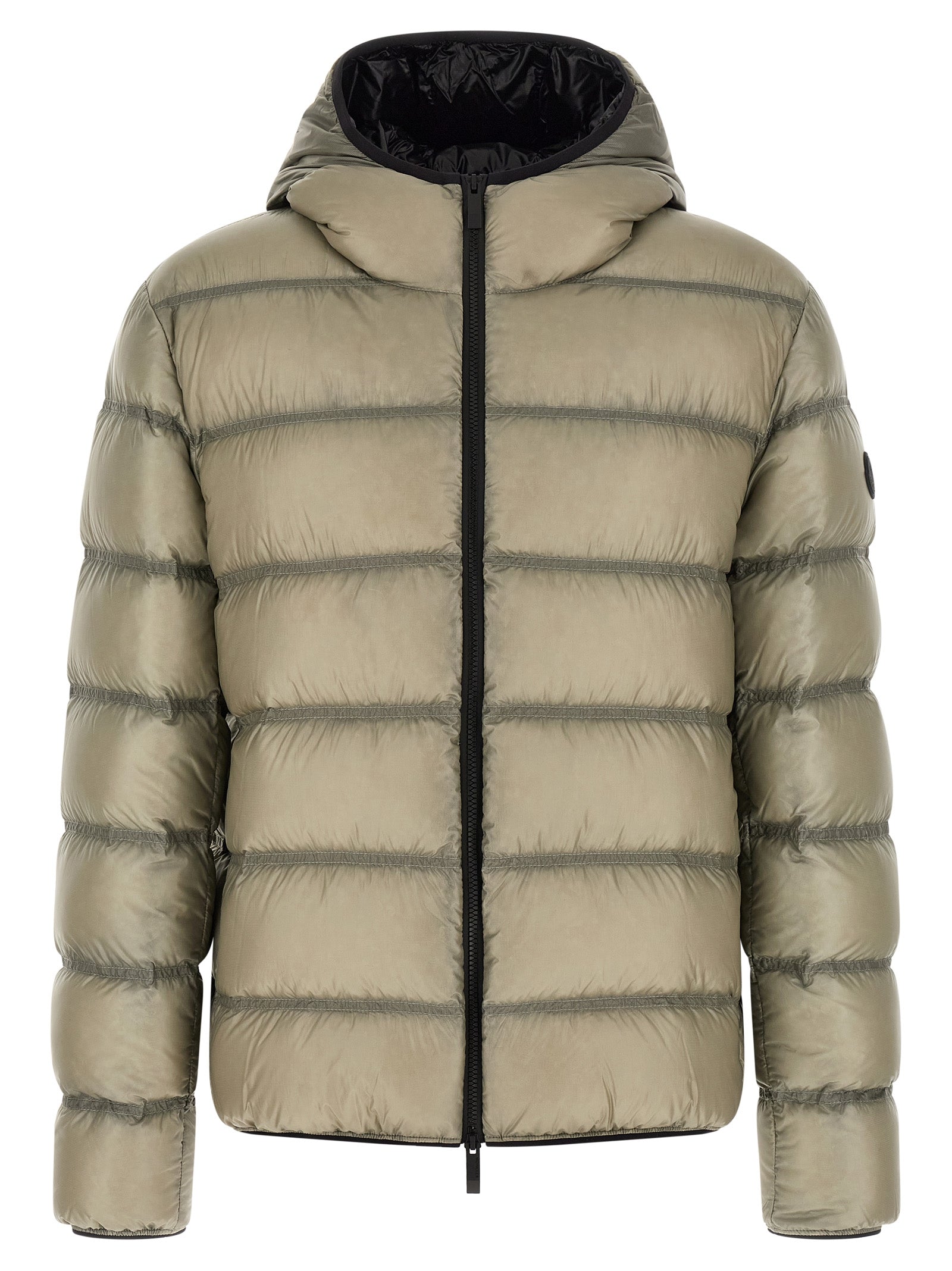 Beige Polyamid Steppjacke