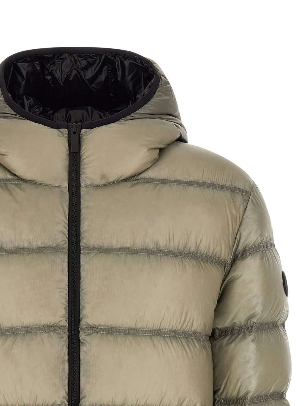 Beige Polyamid Steppjacke