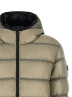 Beige Polyamid Steppjacke
