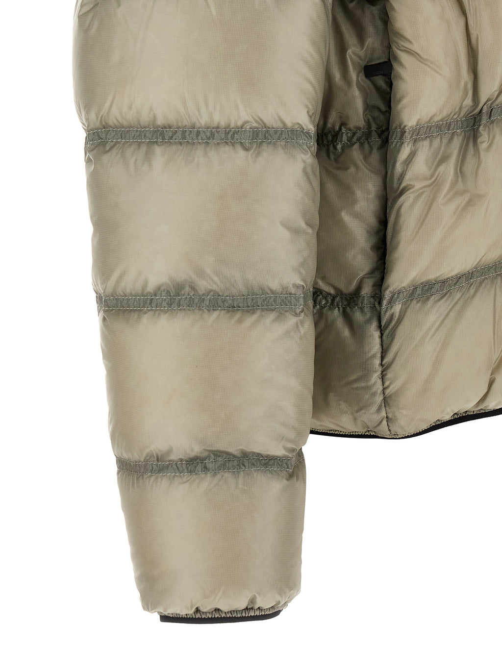 Beige Polyamid Steppjacke