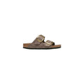 Graue synthetische Sandalen mit flachem Absatz