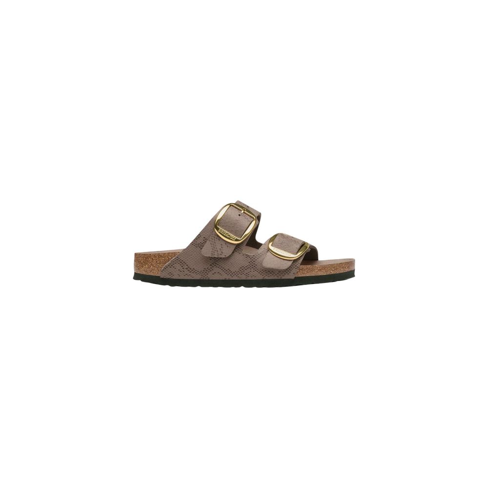 Graue synthetische Sandalen mit flachem Absatz