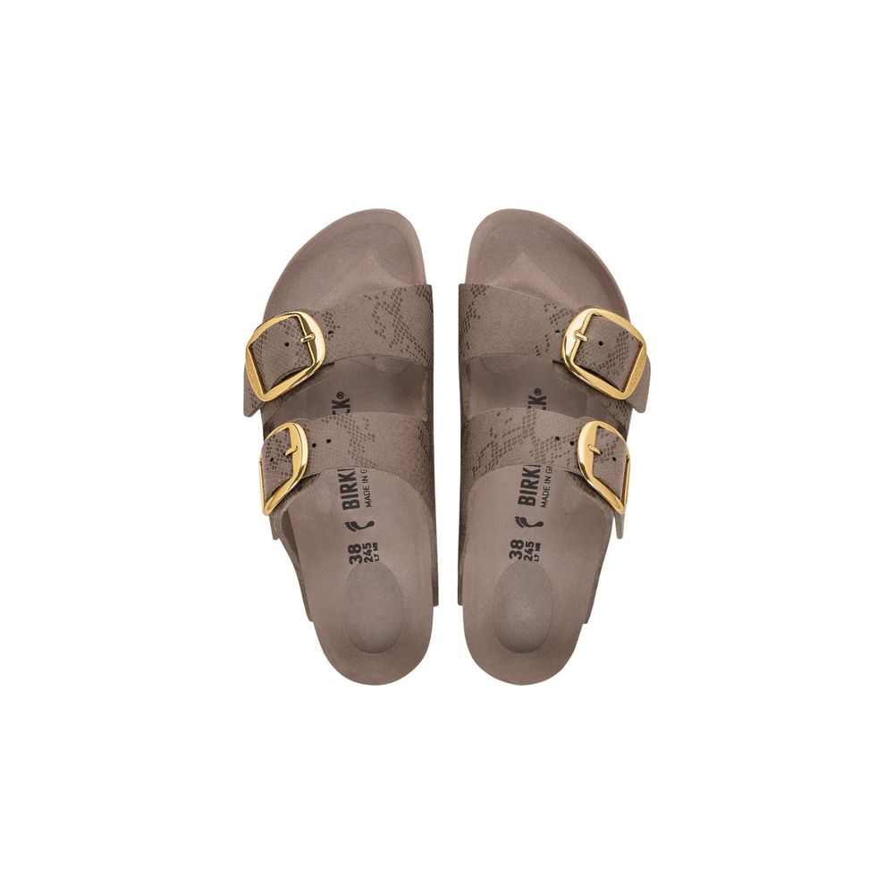 Graue synthetische Sandalen mit flachem Absatz