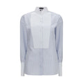 Blaues Baumwollhemd mit Muster Tom Ford