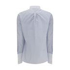 Blaues Baumwollhemd mit Muster Tom Ford