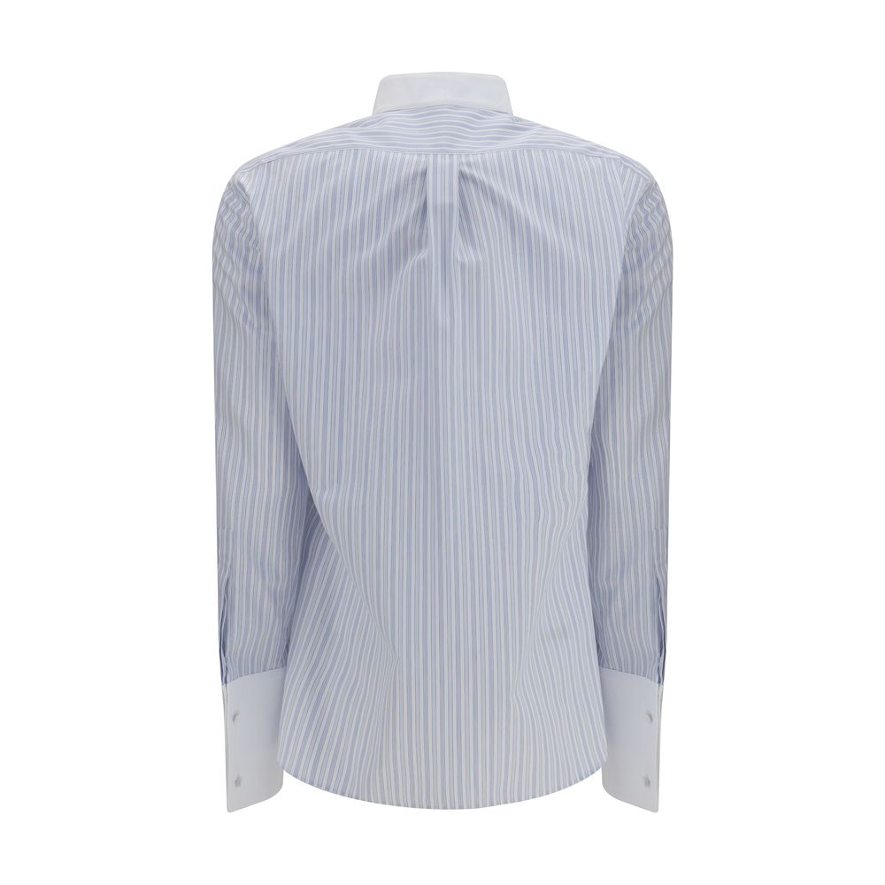 Blaues Baumwollhemd mit Muster Tom Ford