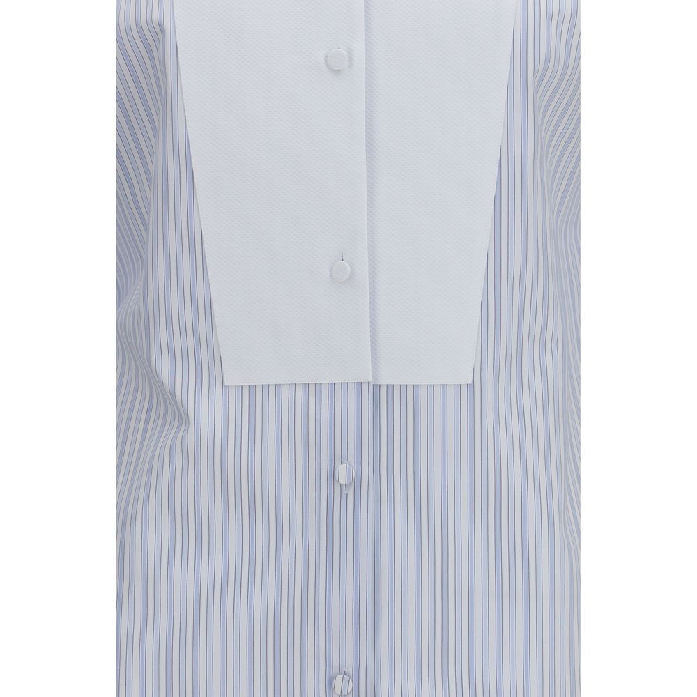 Blaues Baumwollhemd mit Muster Tom Ford