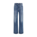 Blaue Baumwolljeans im Relaxed Fit