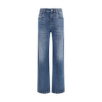 Blaue Baumwolljeans im Relaxed Fit