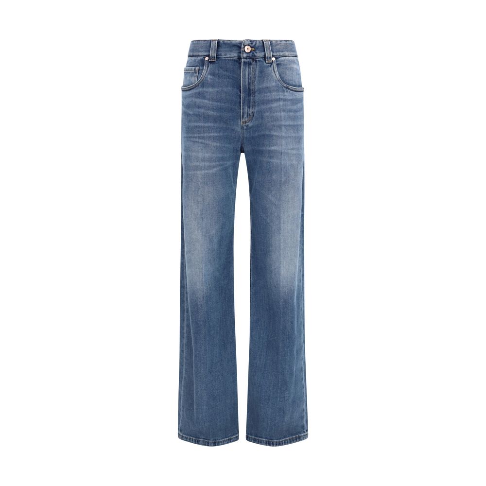 Blaue Baumwolljeans im Relaxed Fit