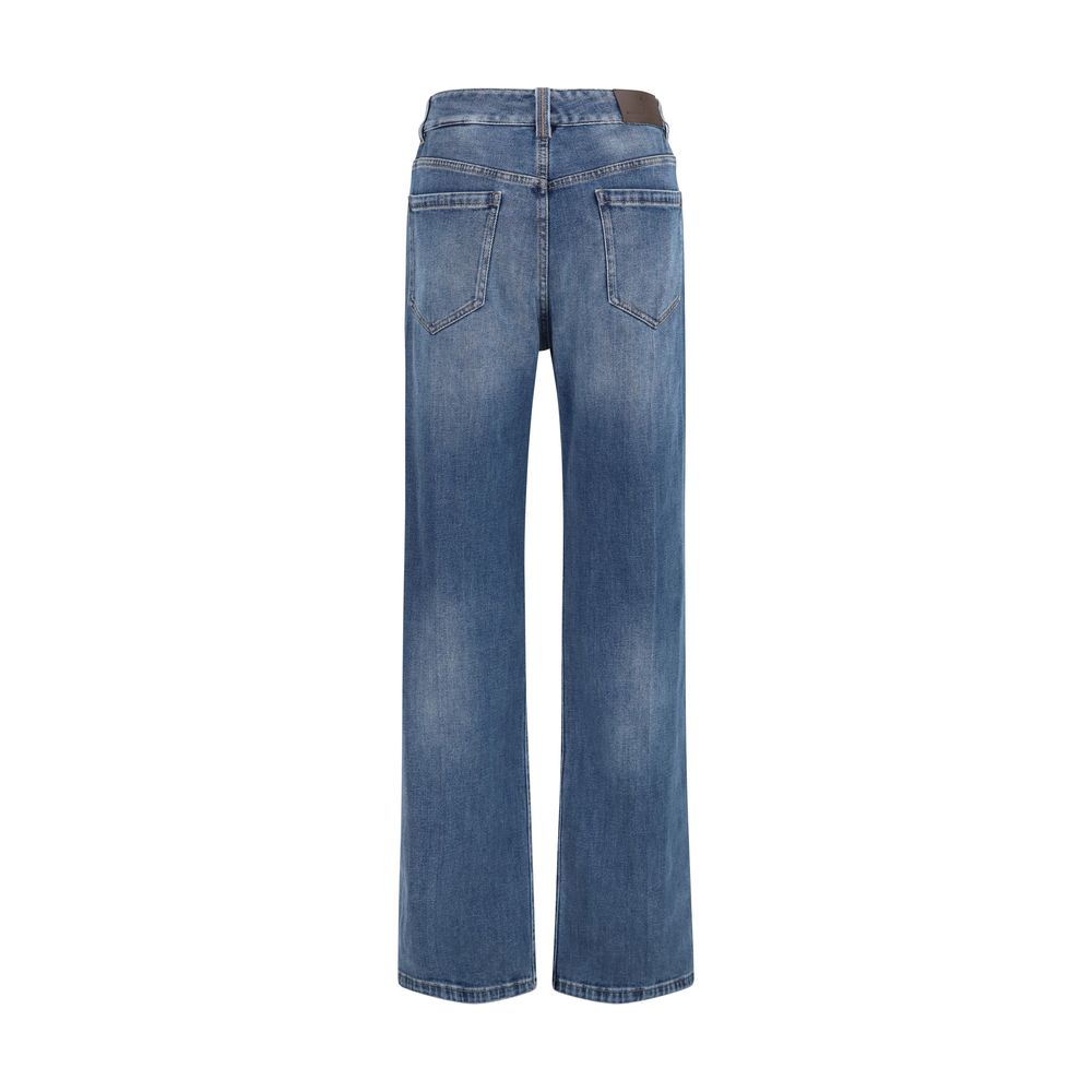 Blaue Baumwolljeans im Relaxed Fit