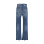 Blaue Baumwolljeans im Relaxed Fit