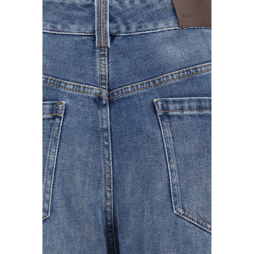 Blaue Baumwolljeans im Relaxed Fit