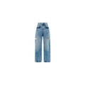 Blaue Jeans aus Baumwolle im geraden Schnitt