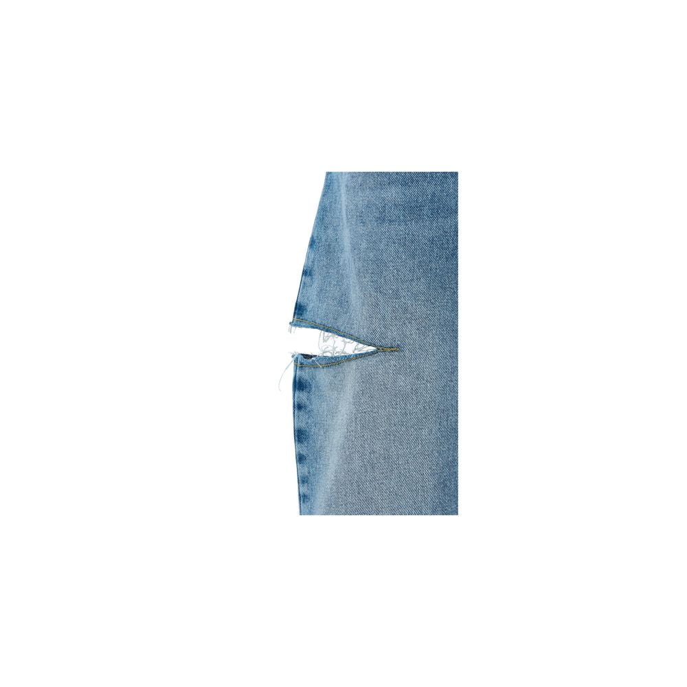 Blaue Jeans aus Baumwolle im geraden Schnitt