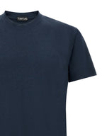 Blaues Lyocell T-Shirt
