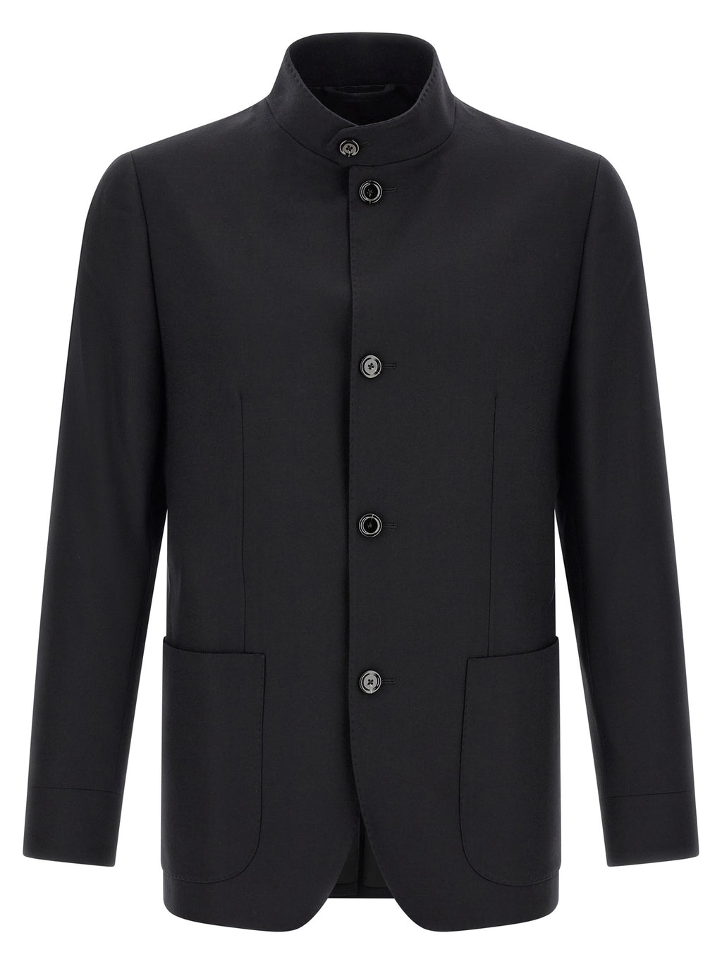 Schwarzer Blazer aus reiner Schurwolle