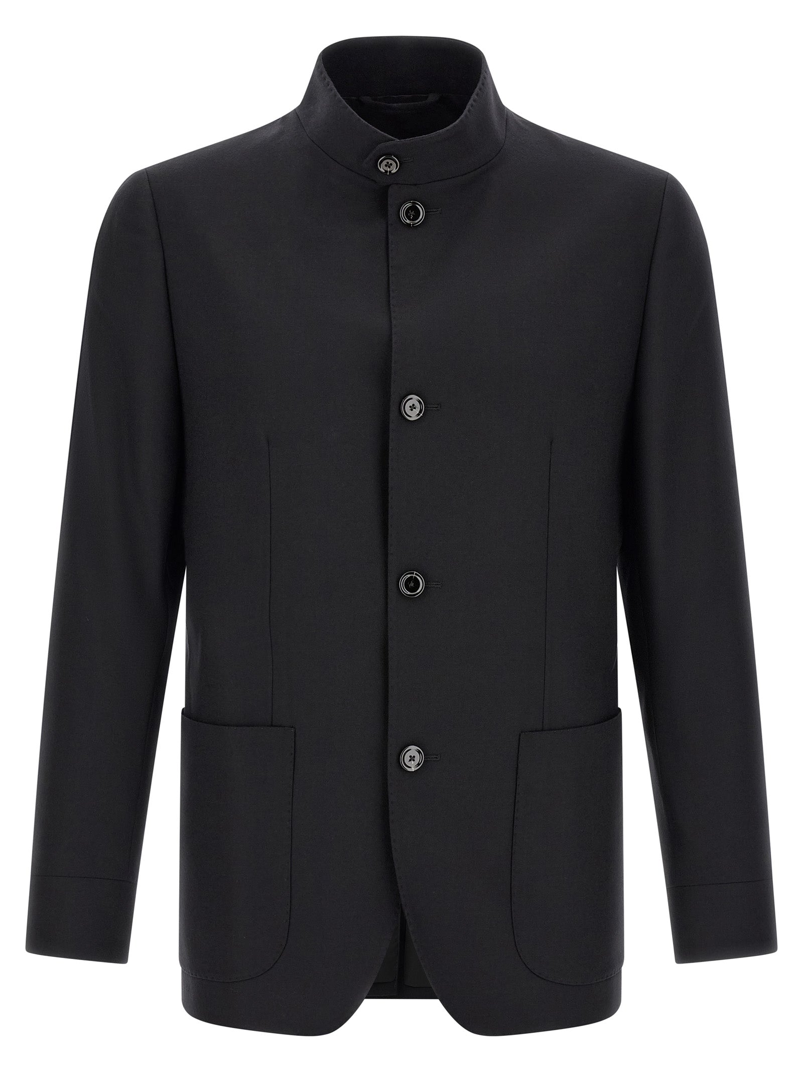 Schwarzer Blazer aus reiner Schurwolle