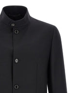Schwarzer Blazer aus reiner Schurwolle
