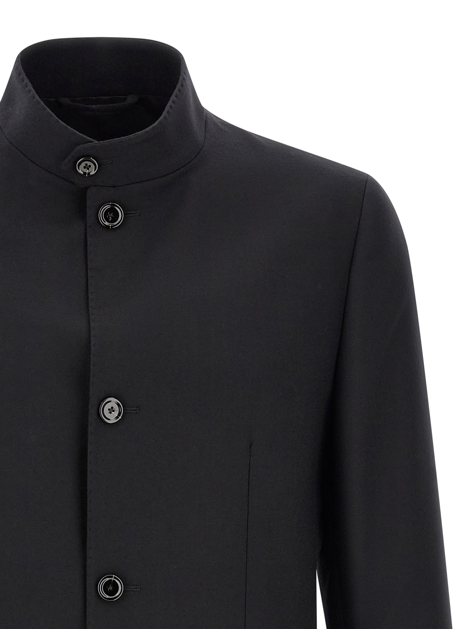 Schwarzer Blazer aus reiner Schurwolle