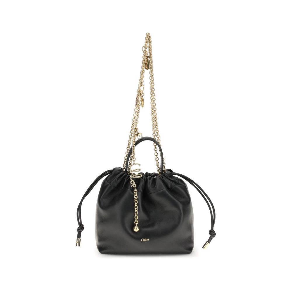 Schwarze Bos Taurus Kalbsleder Schultertasche