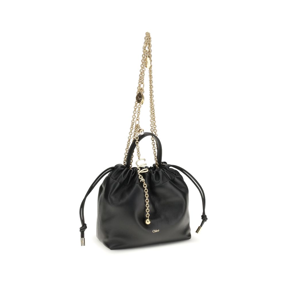 Schwarze Bos Taurus Kalbsleder Schultertasche