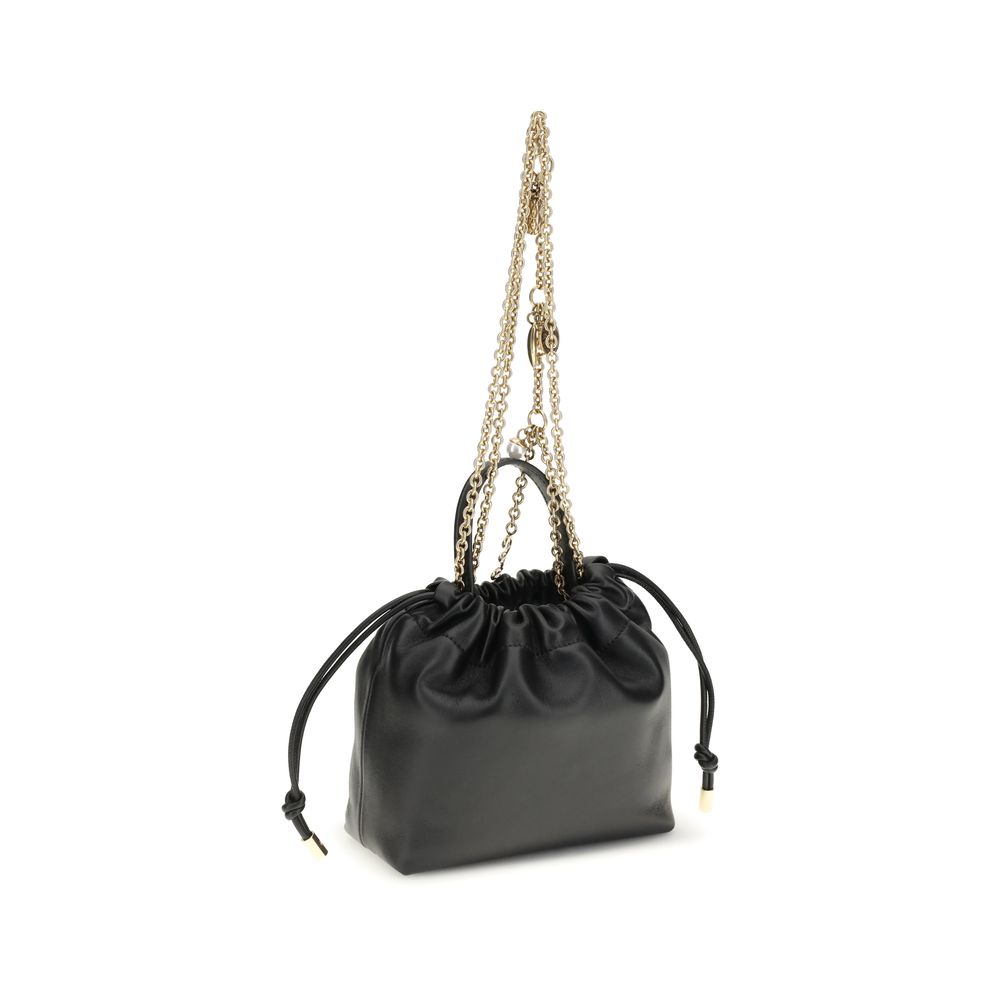 Schwarze Bos Taurus Kalbsleder Schultertasche