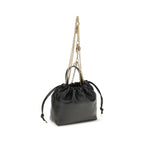 Schwarze Bos Taurus Kalbsleder Schultertasche