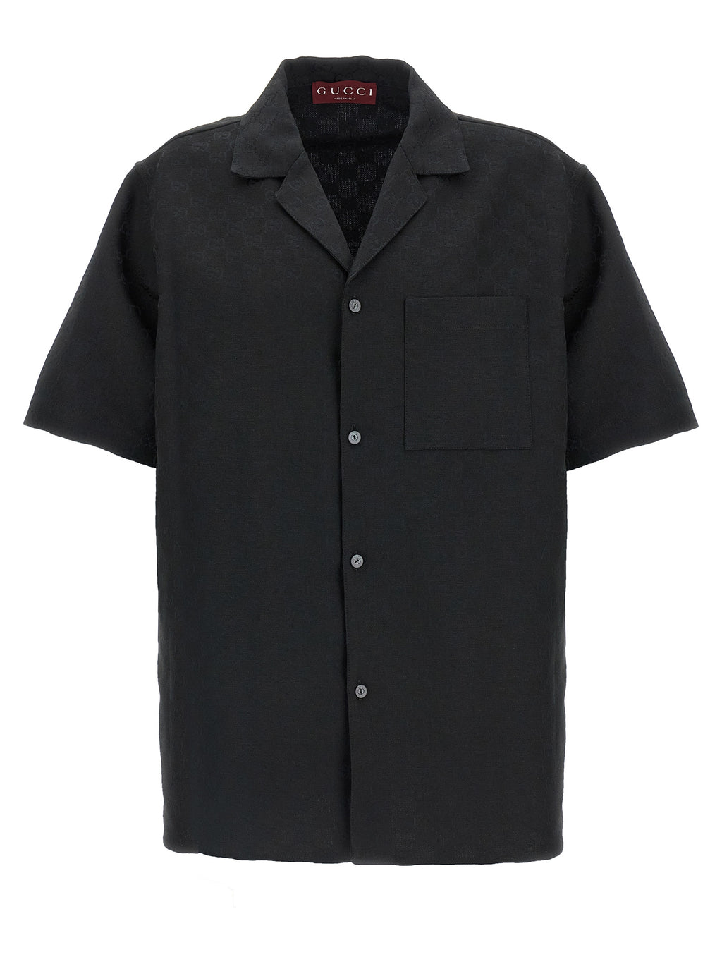 Schwarze Leinenbluse