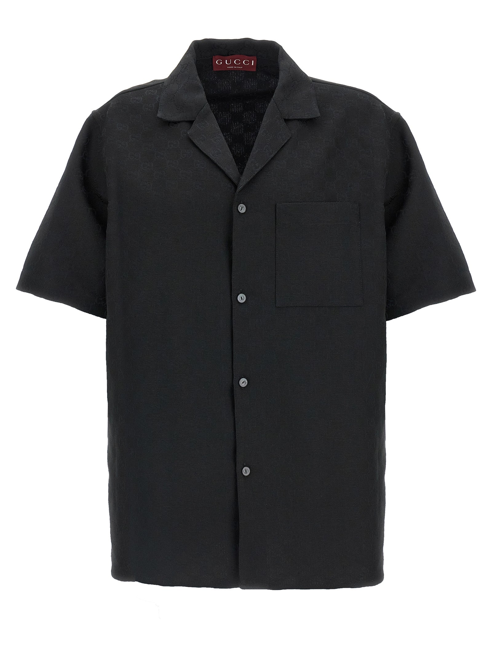 Schwarze Leinenbluse