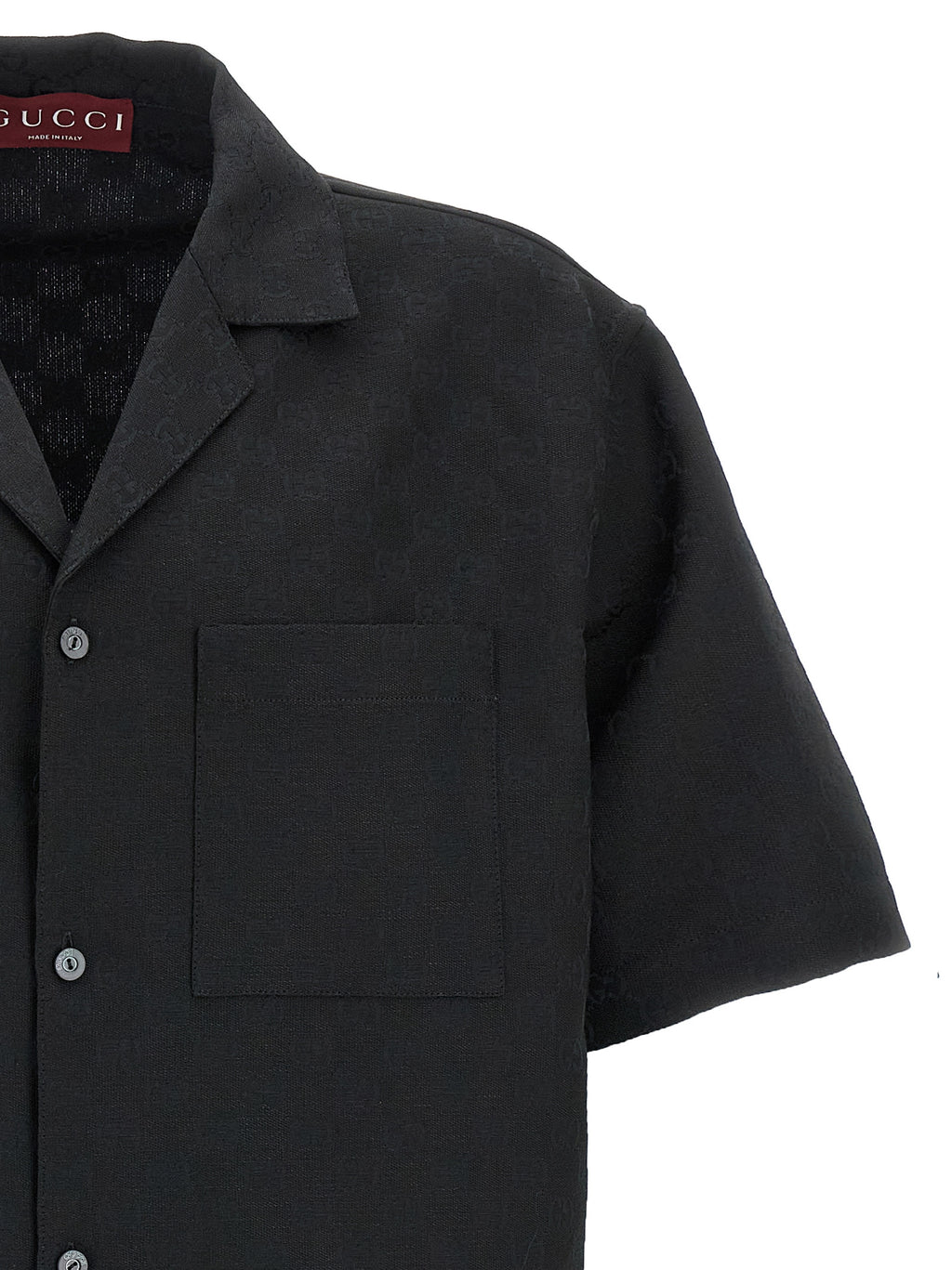 Schwarze Leinenbluse