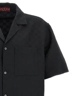 Schwarze Leinenbluse