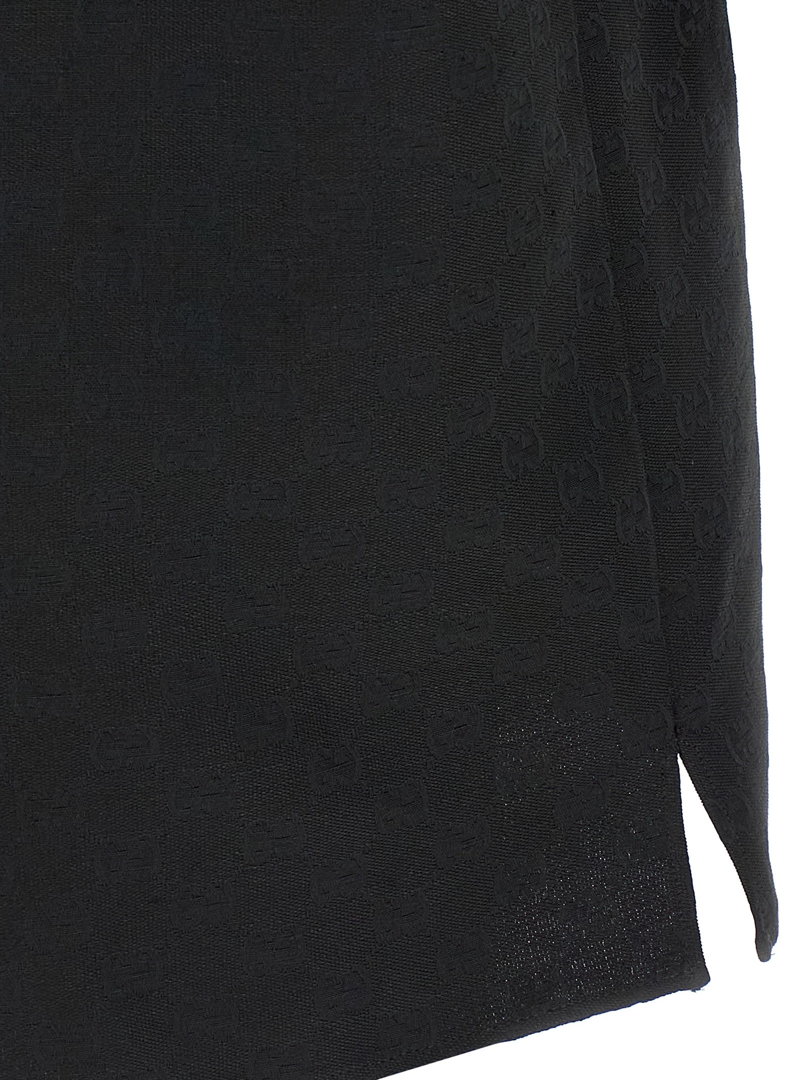 Schwarze Leinenbluse