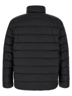 Schwarze Polyester-Jacke in voller Länge