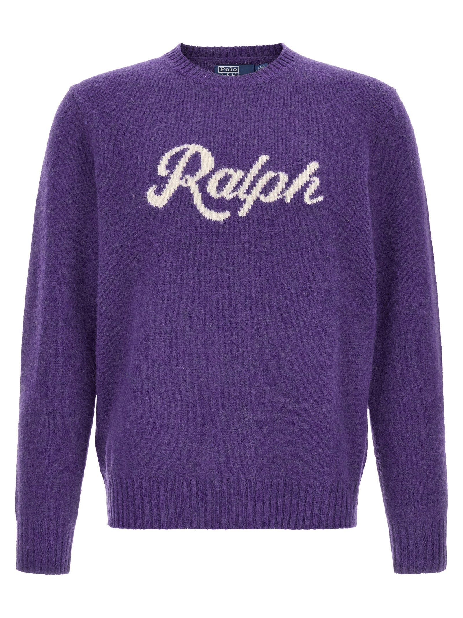 Lila Wollstrickjacke