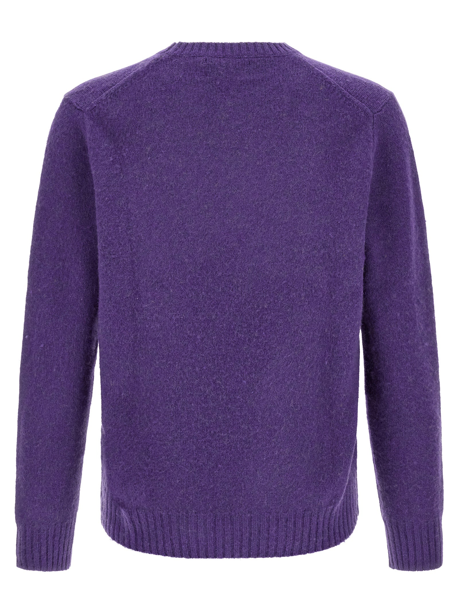 Lila Wollstrickjacke