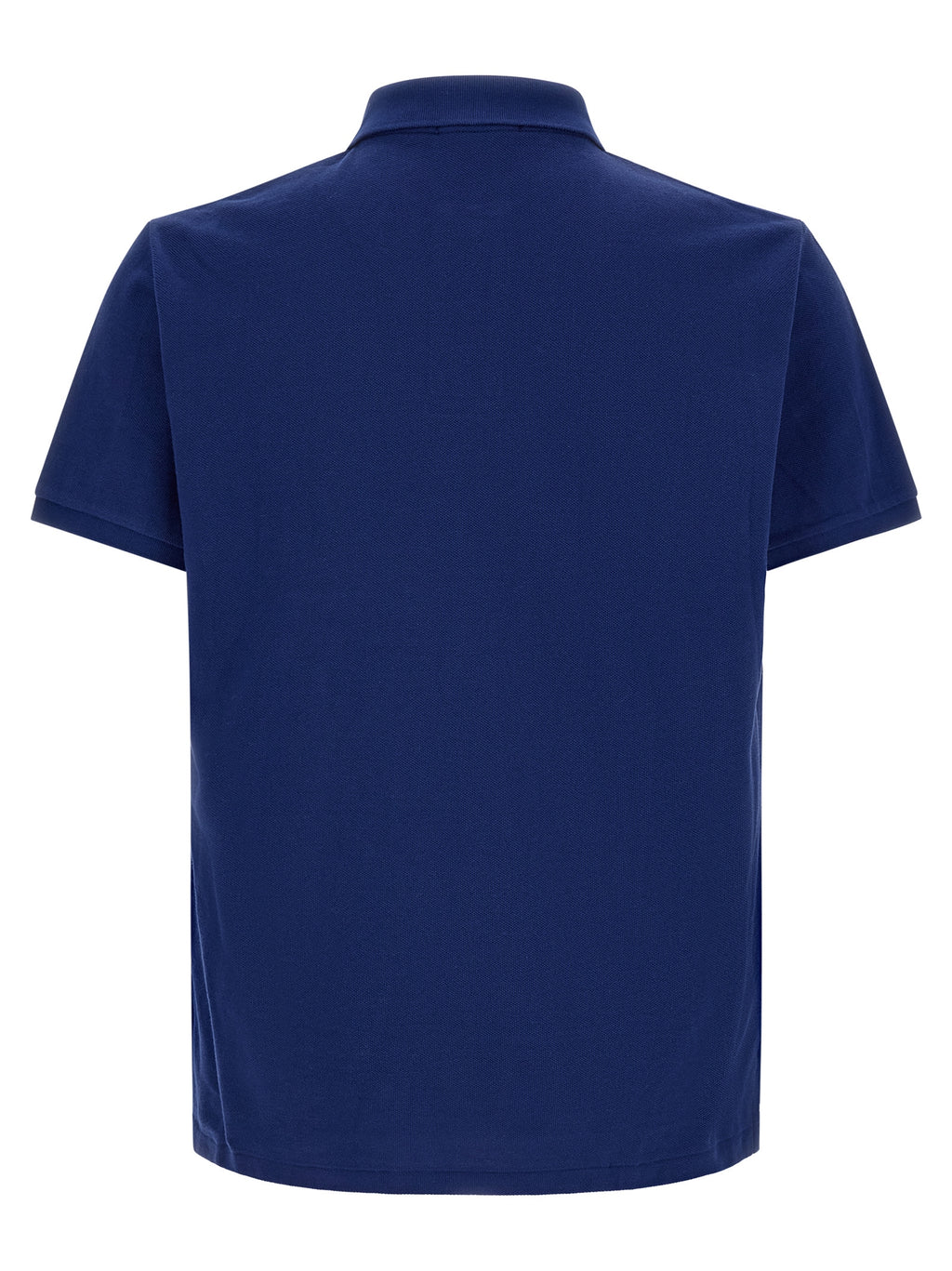 Blaues Baumwoll-Polohemd