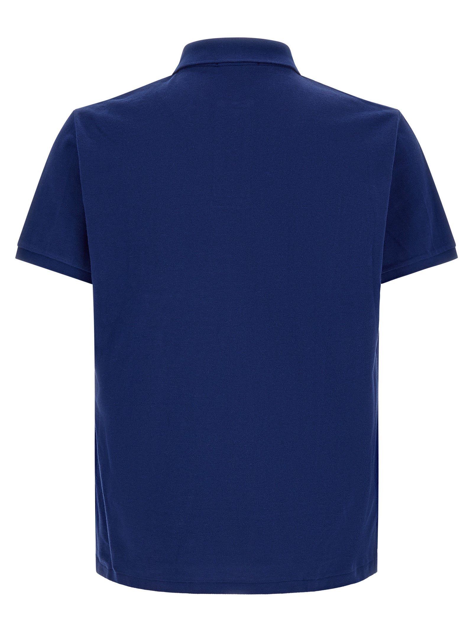 Blaues Baumwoll-Polohemd