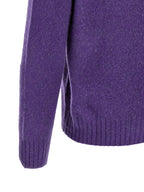 Lila Wollstrickjacke