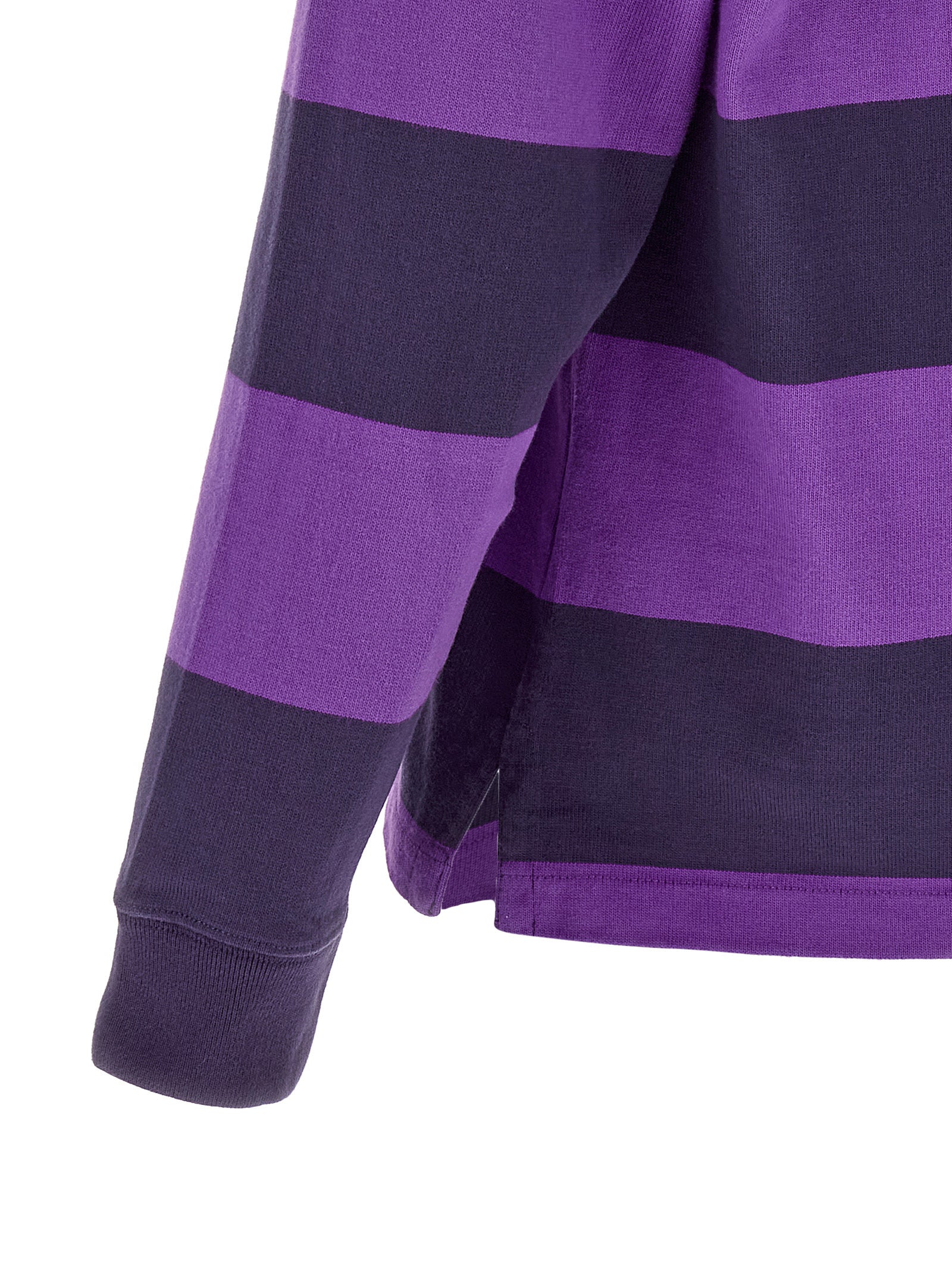 Lila Baumwoll-Poloshirt