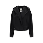 Schwarze Oves Aries Wolljacke in voller Länge